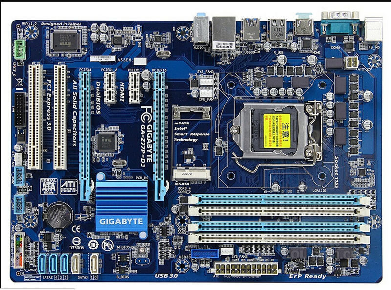 Gigabyte GA-Z77P-D3 LGA 1155 DDR3 Z77P-D3 boards 32GB Z77 desktop
